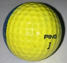 Ping 1 Karsten Eye Yellow Dark Blue Two Tone Golf Ball P-2 - 1ct one