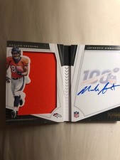 2019 panini playbook Booklet Noah Fant On Card Auto And Patch Booklet 88/125 