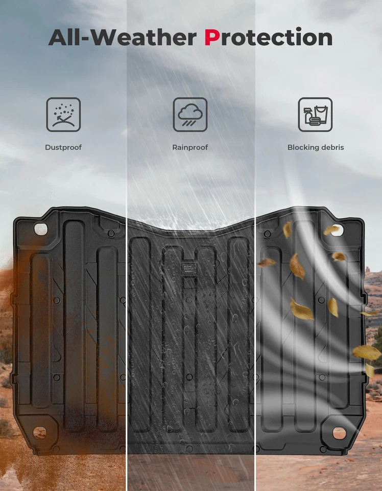 Tapete antiderrapante forro de cama de carga traseira UTV para 2016-2025 Honda Pioneer 1000/1000-6 - Imagem 4 de 4