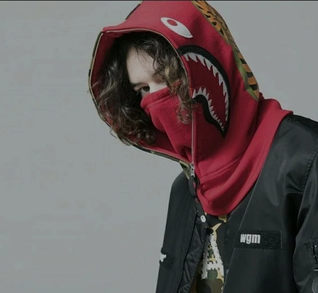 Bape sales face hoodie