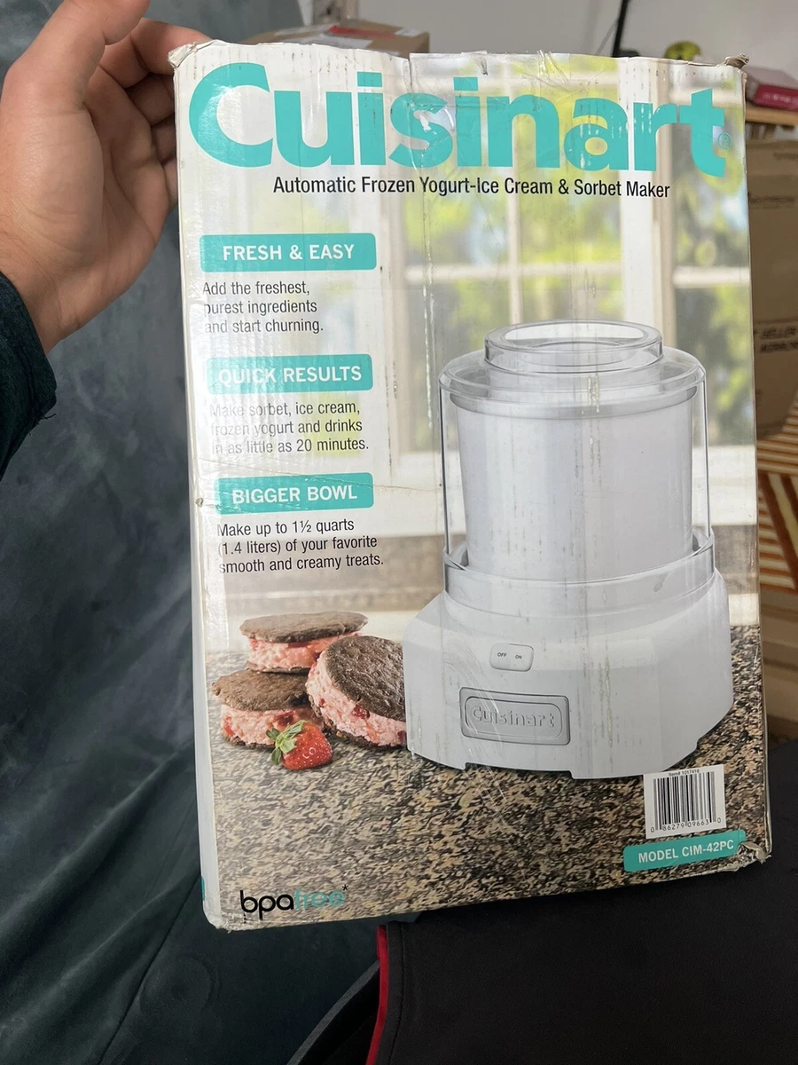 Cuisinart Pure Indulgence 2 Qt. Ice Cream Frozen Yogurt Sorbet 