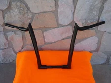 12" BLACK MONKEY FAT APE HANGER BARS 1-1/4"-1/2" HARLEY HANDLEBARS 1982 & UP