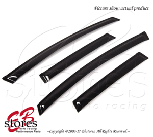 For-Honda-Fit-2009-2014-Outside-Mounted-Dark-Smoke-JDM-Window-Visors-4pcs