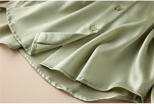 Business Attire Real Mulberry Silk Dress Shirts Long Sleeve Blouse Business Tops - Bild 24 von 67