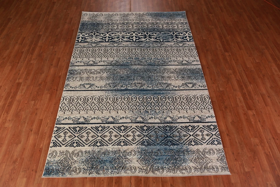 Abstract Turkish Area Rug 6x9 ft Luxury Living Room Carpet - Image 3 of 4