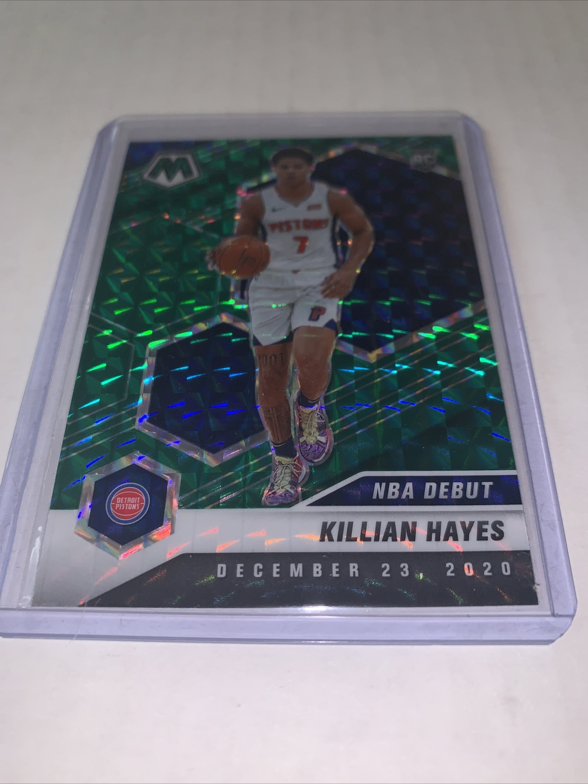 2020-2021 Panini Mosaic Killian Hayes NBA Debut Green Reactive Prizm #270