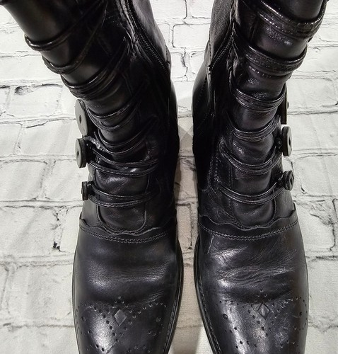 Freeflex Cara London Black Knee High Pixi Boots WOMENS SIZE 36 US 6 - 第 4/15 張圖片