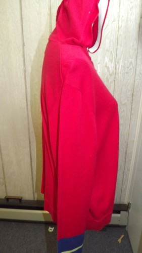 New Sag Harbor Sport ladies XL hoodie zip up red nautical stripe on sleeves - Picture 5 of 7