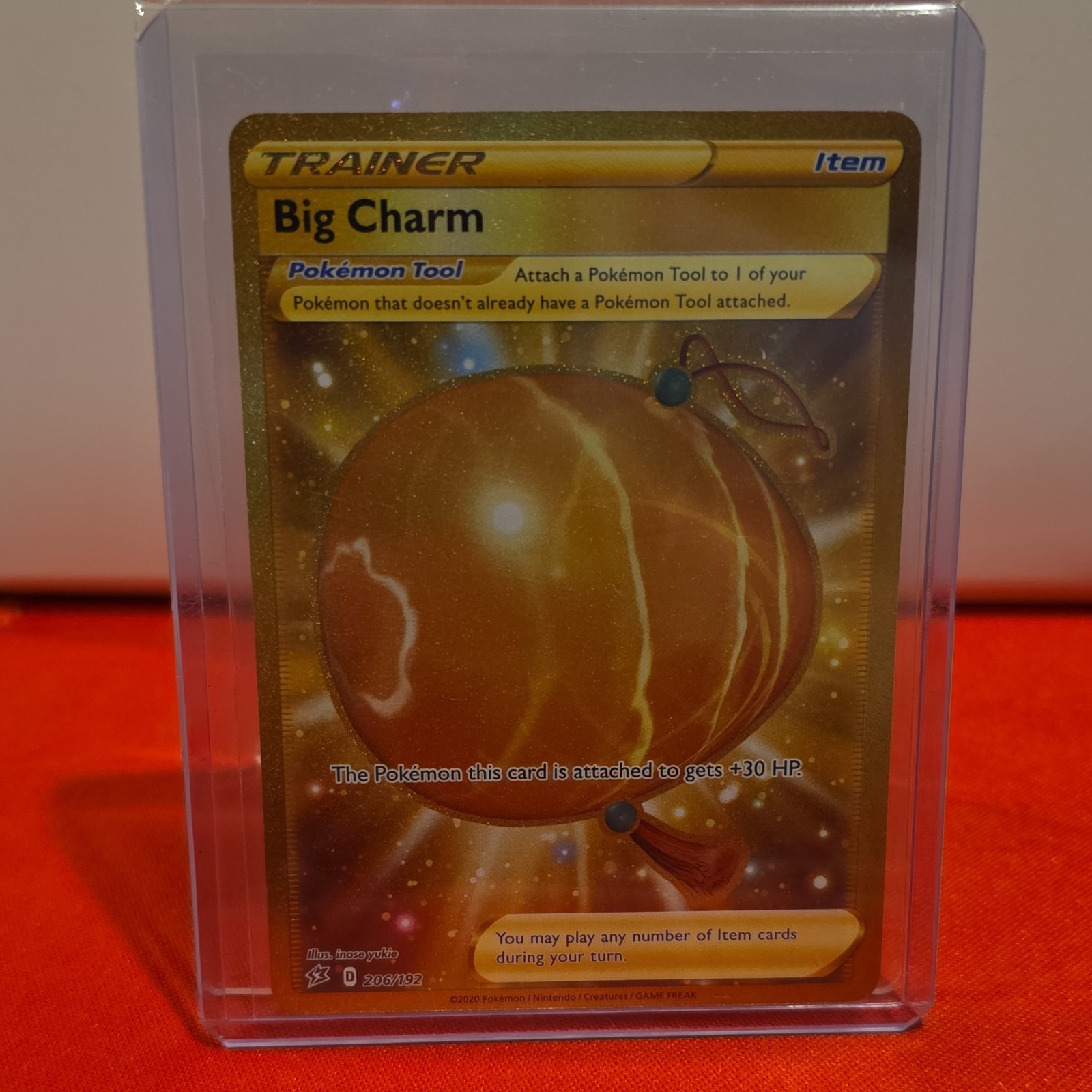 Big Charm 206/192 Rebel Clash NM Full Art Gold Secret Rare Pokemon Card