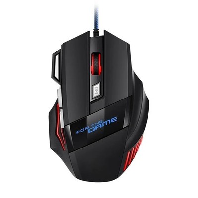 USB Gaming Maus 1600 dpi schwarz beleuchtet Gamer Mouse kabelgebunden