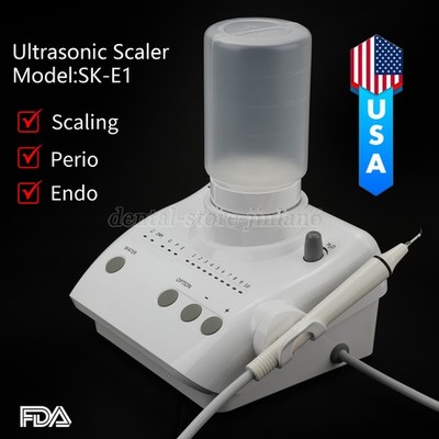 US! Cavitron Dental Ultrasonic Scaler fit EMS +Handpiece+Tips+Bottles SK-E1 NEW