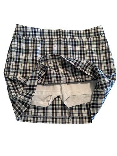 IZOD Golf Skort Shorts Mini Skirt Women’s 12 Multicolor Plaid Zipper Pockets - Picture 3 of 18