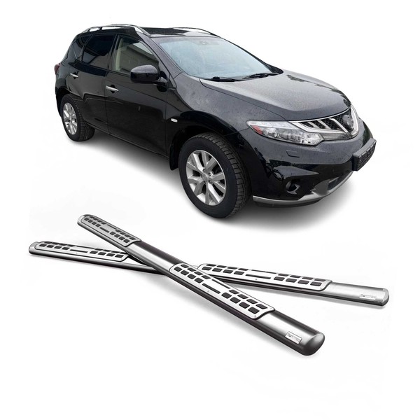 Edelstahl Seitenschweller Schwellerrohre FüR Nissan Murano 2008-2014 Silber-image
