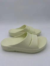 Oofos Unisex OOahh Yellow Open Toe Slip On Slide Sandals Size M 8 W 10