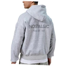 VPG Graphic Hoodies for Men, Oversized Fleece Pullover X-Large Heather Gray