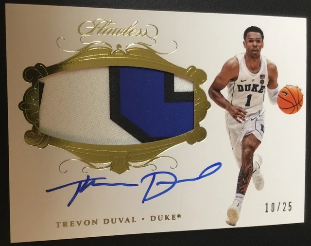 2018 Panini Flawless Collegiate Trevon Duval On Card Auto RPA #/25 #118 RC!