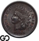 1903 Indian Head Cent Penny Choice Unc, Nice Chocolate Brown Surfaces