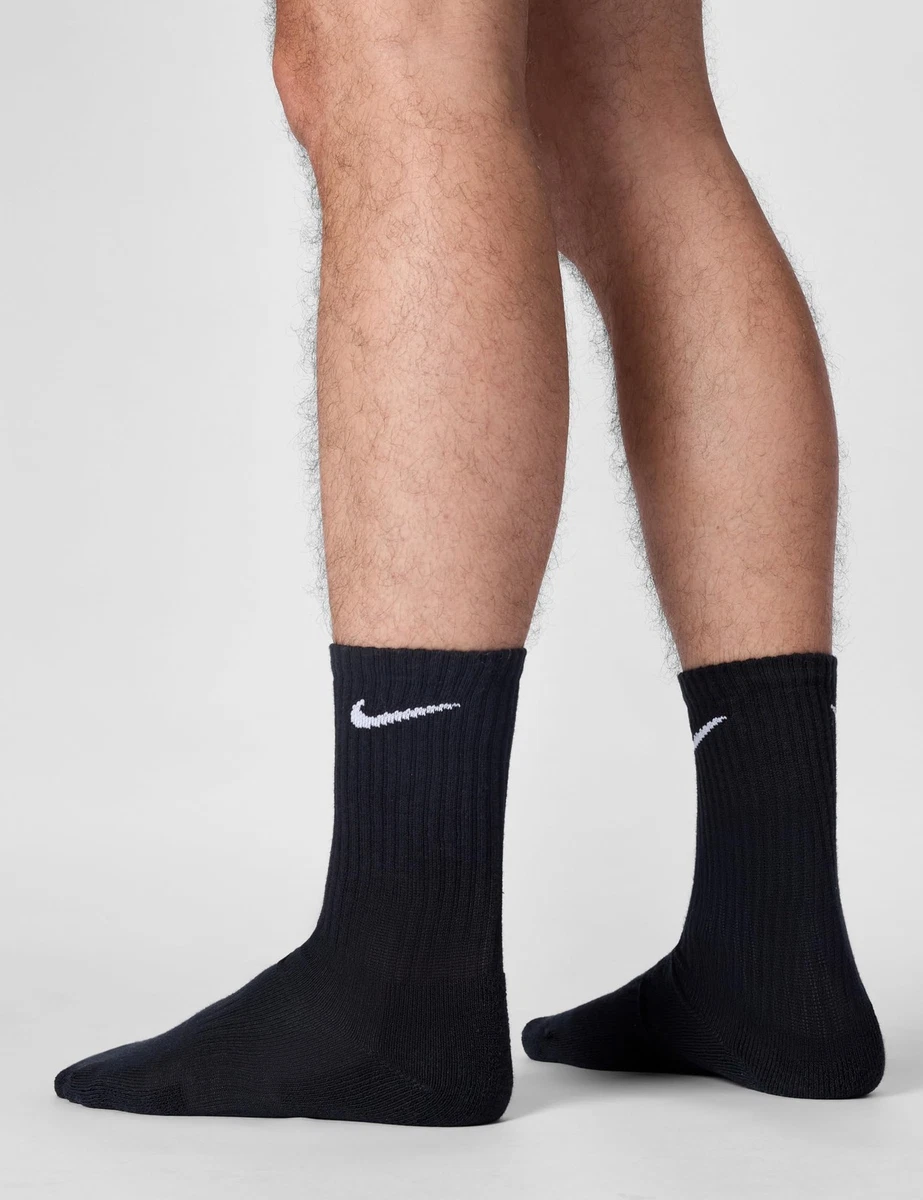 Nike Herren Everyday Lightweight Crew Trainings Socken, Schwarz, 42–46