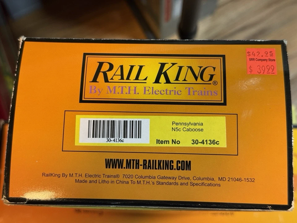 MTH 30-4136C Pennsylvania PRR 477938 N5c Caboose O / 027 Gauge NIB - Image 4 of 4