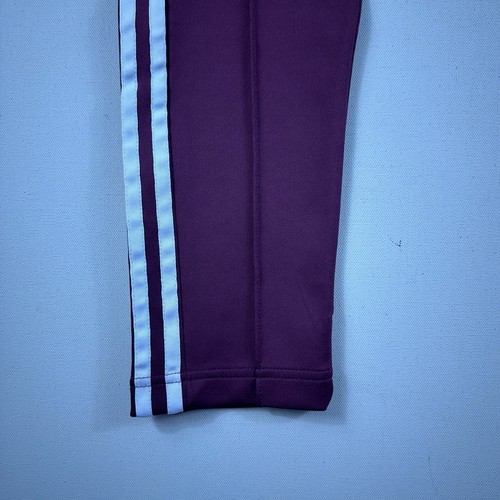 adidas Originals Beckenbauer Maroon Track Pants White Logo Womens XS Active - Picture 9 of 9