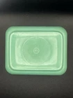Vintage McKee Green Refrigerator Dish / No Lid milk glass 1930s 5" x 3"