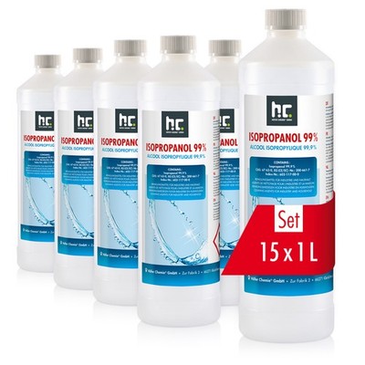 Isopropanol 99,9% 15x 1L - 2-Propanol Isopropylalkohol IPA Reiniger Entfetter