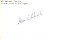 Steven Whitehead Signed 3x5 Index Card Cut Expos Autograph Den