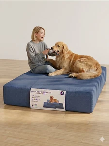 Luxury Dog Bed Cover 36L x 27W x 4H Inch, Durable Pet Bed Cushion Case, Washable