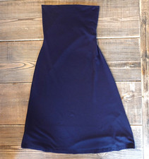 Susana Monaco Dress Womens XS Navy Blue Strapless Tube Bodycon Side Ruching