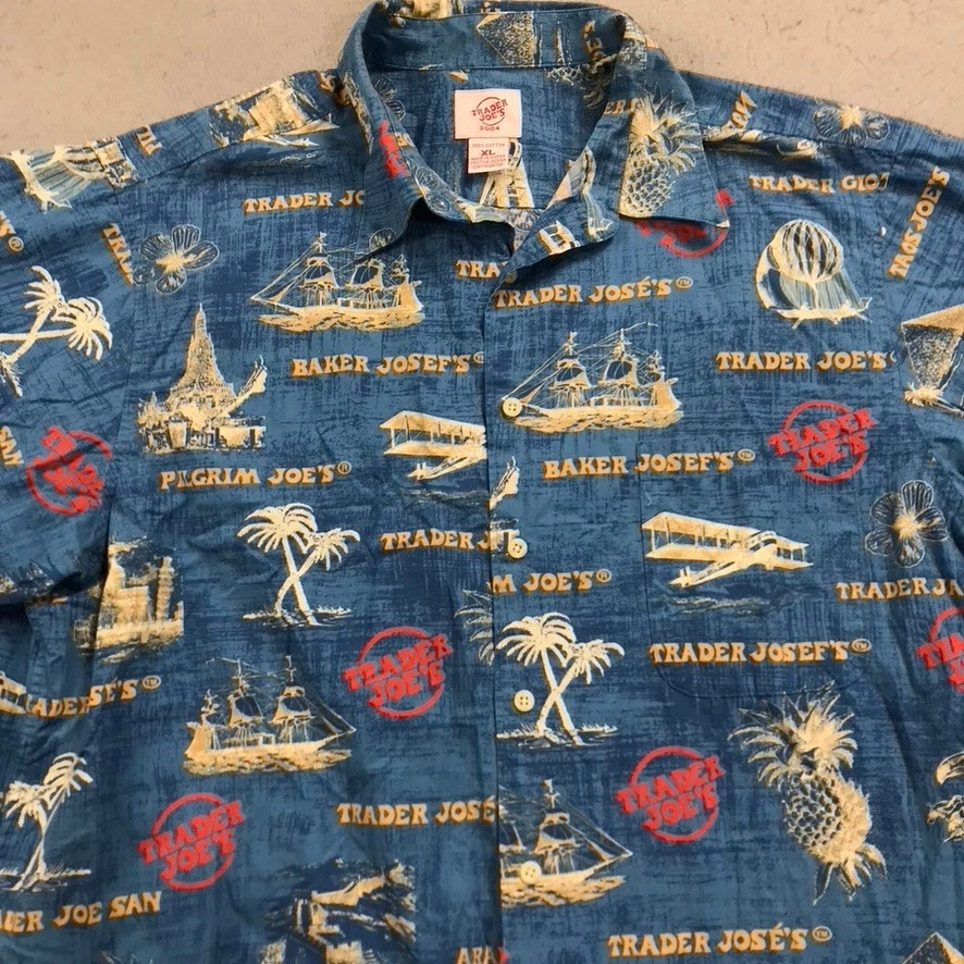 Trader Joes Shirt Mens XL Blue Hawaiian Surf Board Reyn Spooner 2004 RARE - Image 2 of 4
