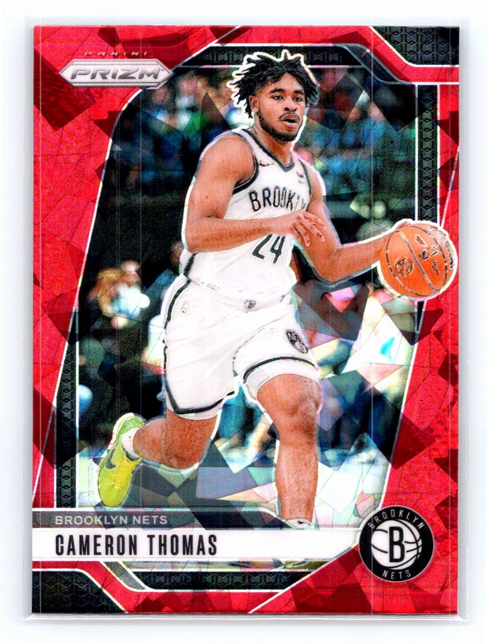 2024-25 Panini Prizm #91 Cameron Thomas Prizms Red Ice