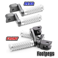 For Yamaha YZF 750 R / SP 93-99 98 97 40mm Lower Front Rear Foot Pegs Set Silver
