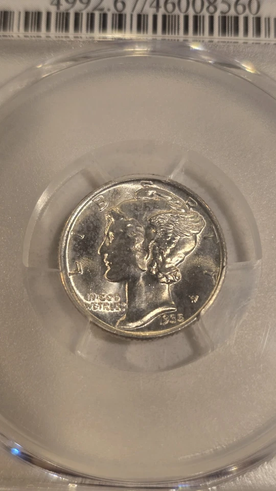 1935 Mercury Dime PCGS MS67, Blazing White Gem Specimen - Image 4 of 4