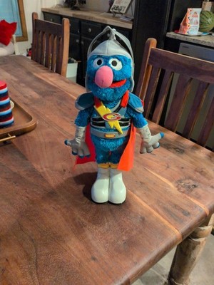 Vintage Sesame Street Super Grover Plush Toy Figure