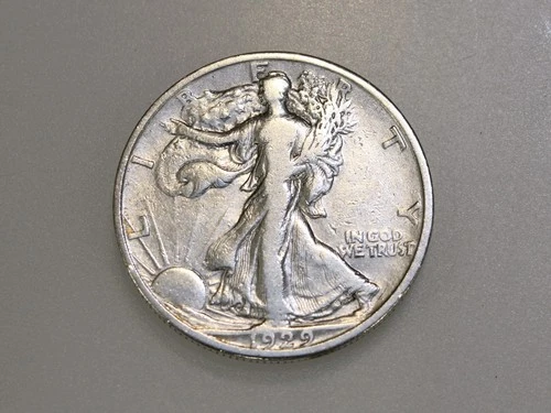 1929-S 50C WALKING LIBERTY SILVER HALF DOLLAR