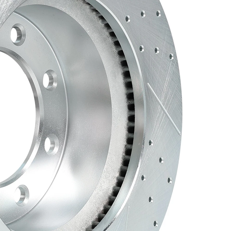 Front Rear DRILLED Disc Rotors + Brake Pads for 2009-2018 Dodge Ram 2500 3500 - Изображение 4 из 4