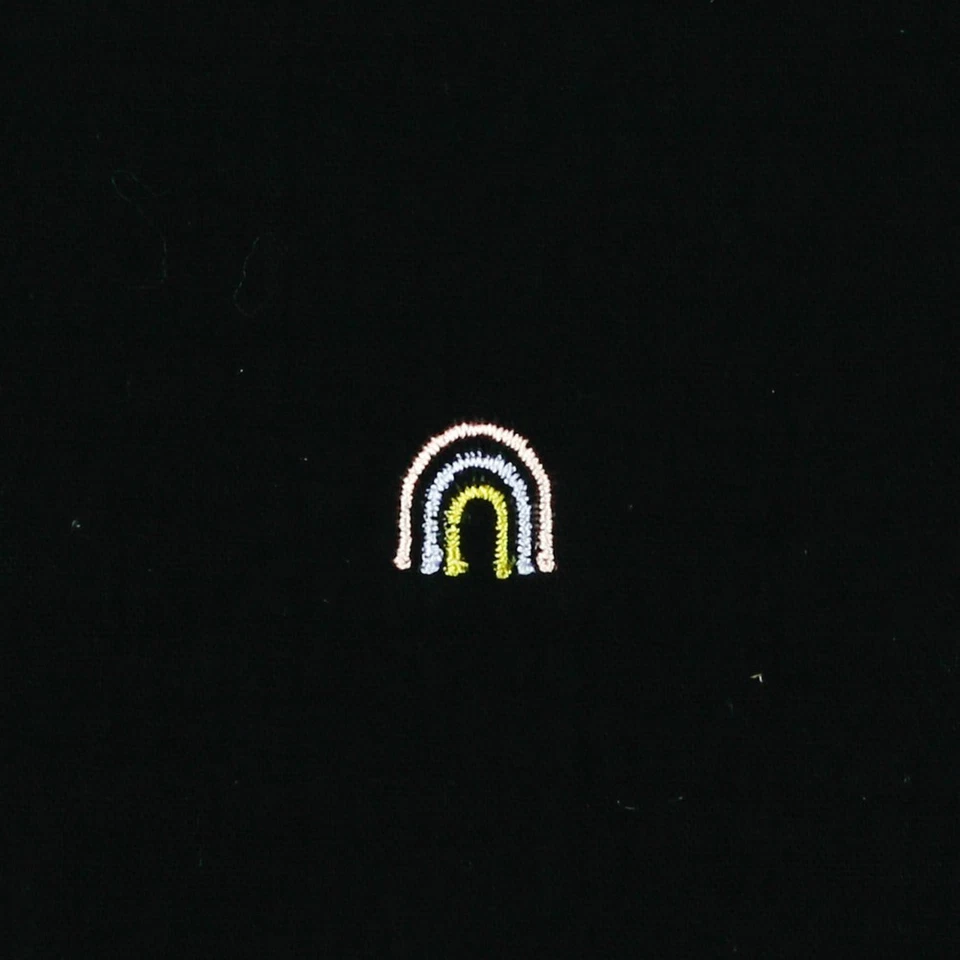 Musselin Double Gauze in Schwarz Regenbogen ab 0,50cm Meterware - Bild 3 von 4