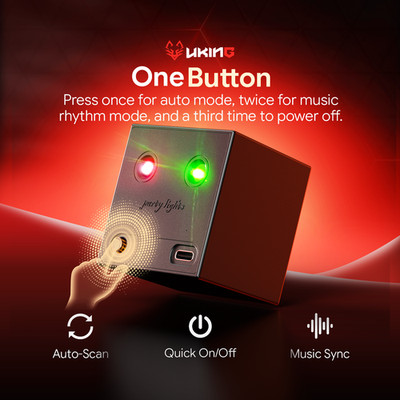 64 Pattern Laser Stage Light Mini RGB Projector Music Sync Rechargeable Disco