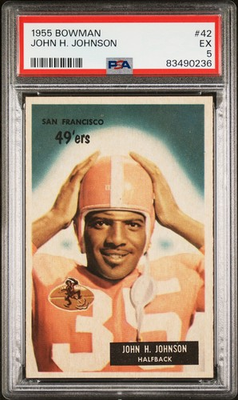 #ad 1955 Bowman John Henry Johnson Rookie #42 PSA 5 San Francisco 49ers HOF RC $39.99