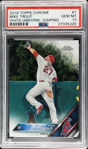 2016 Topps Chrome Mike Trout Jumping #1A PSA 10