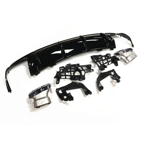 Rear Bumper Diffuser Lip + Exhaust Pipes For Mercedes Benz CLA45 2013-2019 2016 - Picture 3 of 10