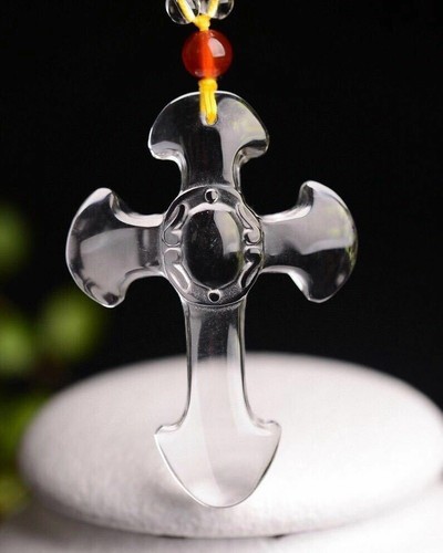 Natural Clear Quartz Crystal Crucifix 