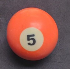 Replacement Pool Billiard Pool Ball 5 Ball 2 1/4  Diameter 2.5"