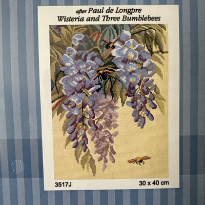 Orchidea Gobelin canvas for halfstitch without yarn after Paul de Longpre - W...