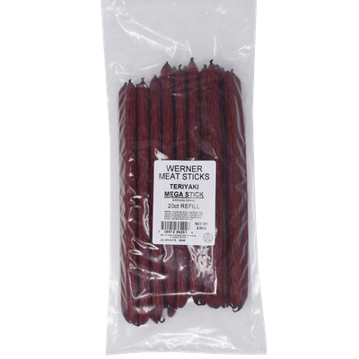 Werner Gourmet Meat Snacks 20ct Mega Teriyaki Sticks Usa Sourced Meat Snacks 20ct Mega Teriyaki Sticks