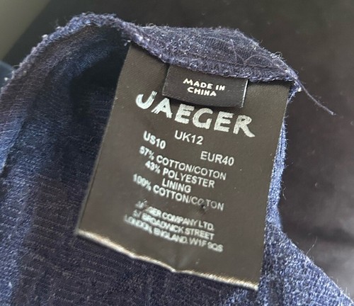 Jaeger Size 12 Trousers Womens Damask Pockets Cropped Holiday Evening Summer - Bild 5 von 10