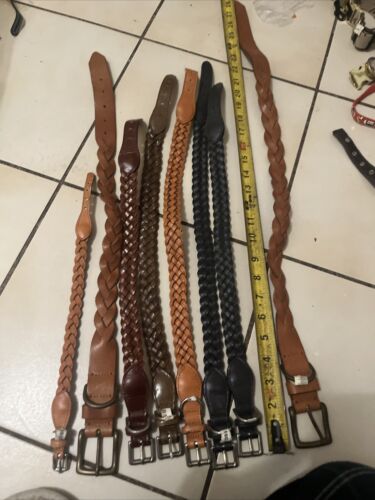 Dog Collar Woven Brown Black 14 20 22 24 28 - Picture 2 of 9
