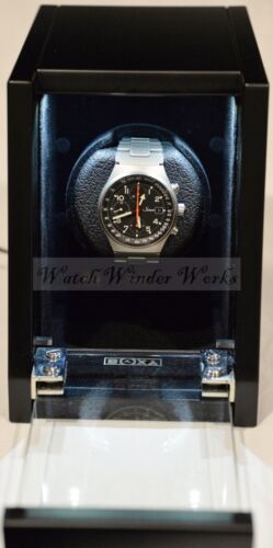BOXY BRAND Single Automatic Watch Winder- model: Castle-01MB-LED Lights - Picture 3 of 12