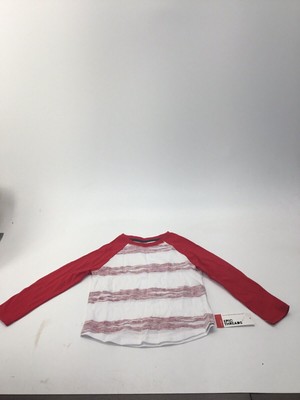 Epic Threads Boy's White Red Henley 3/4 Sleeve Size 4T