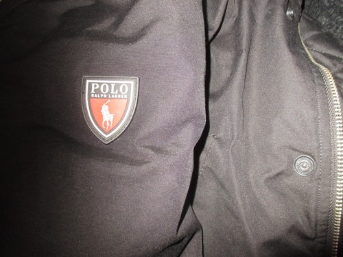 Polo Ralph Lauren Boys Size 10-12 Black Puffer Coat Down Hooded Winter Jacket - 第 2/5 張圖片
